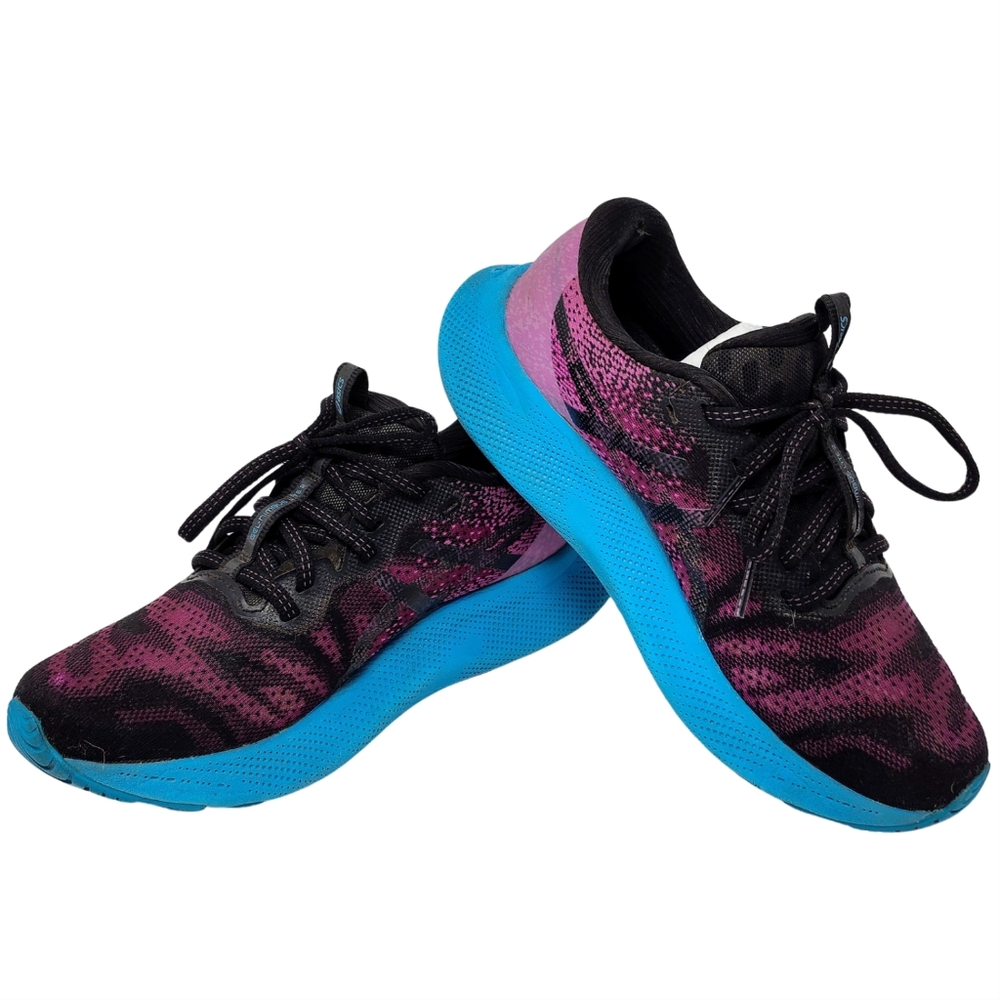 Asics Gel Nimbus Lite 2 Running Shoe Womens 7 Purple Blue Gym Trainer Sneakers